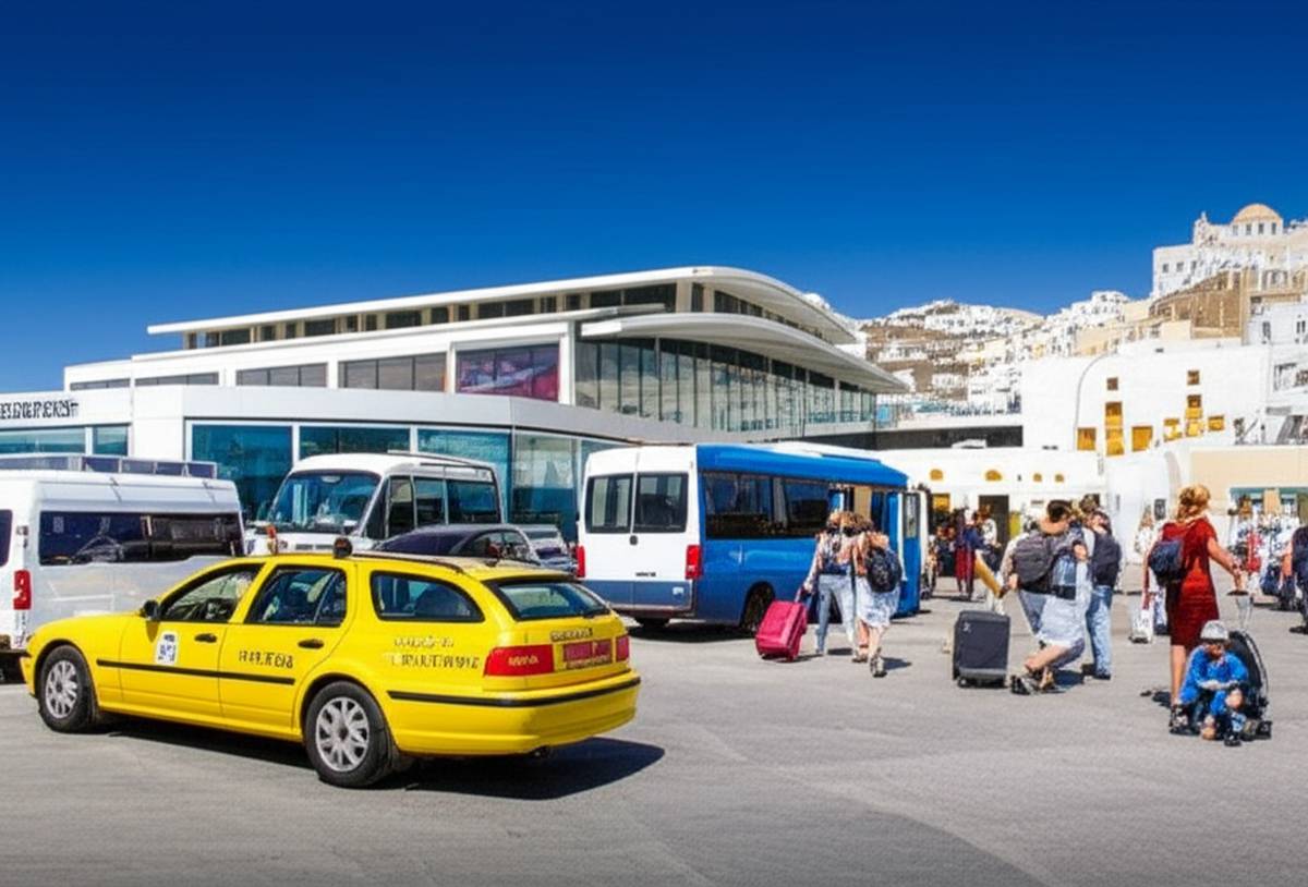حمل و نقل فرودگاه سانتورینی Santorini Airport Transportation