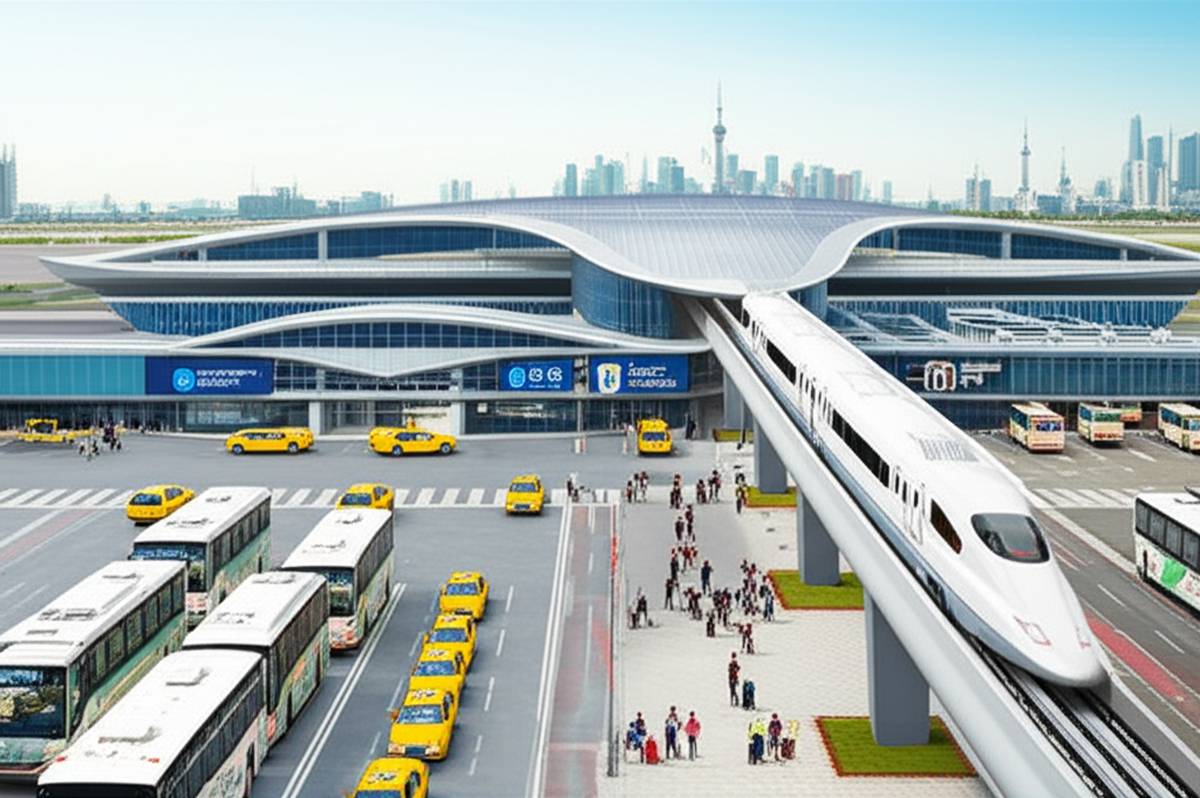 حمل و نقل فرودگاه شانگهای پودنگ Shanghai Pudong Airport