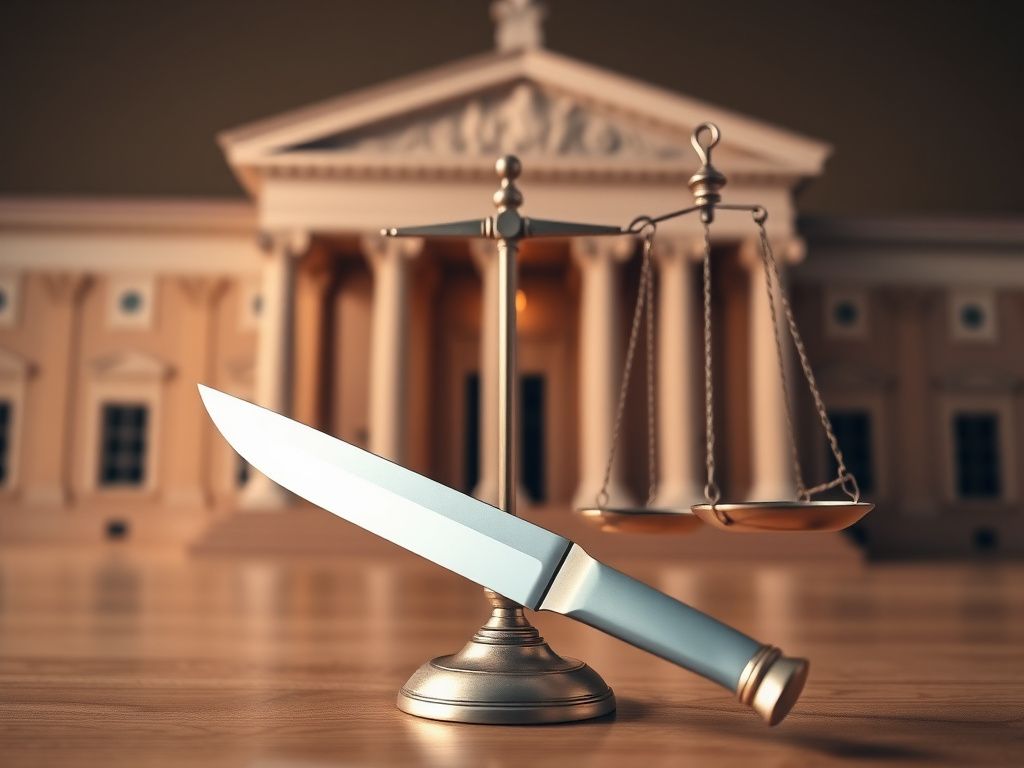 حکم تهدید با چاقو | مجازات، شرایط و قوانین (راهنمای جامع)